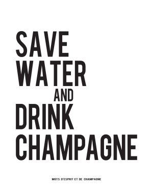 Save water & drink champagne