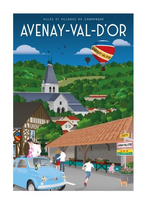 Affiche - Villes et Villages de Champagne - Avenay-Val-d'Or