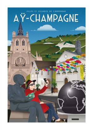 Affiche - Villes et Villages de Champagne - Ay-Champagne