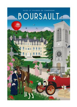 Affiche - Villes et Villages de Champagne - Boursault