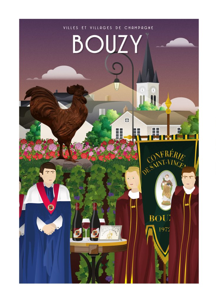 Affiche - Villes et Villages de Champagne - Bouzy