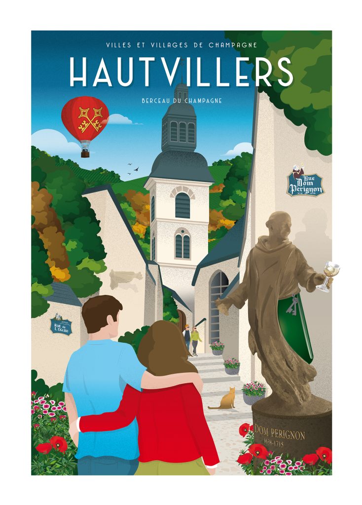 Affiche Hautvillers - Statue