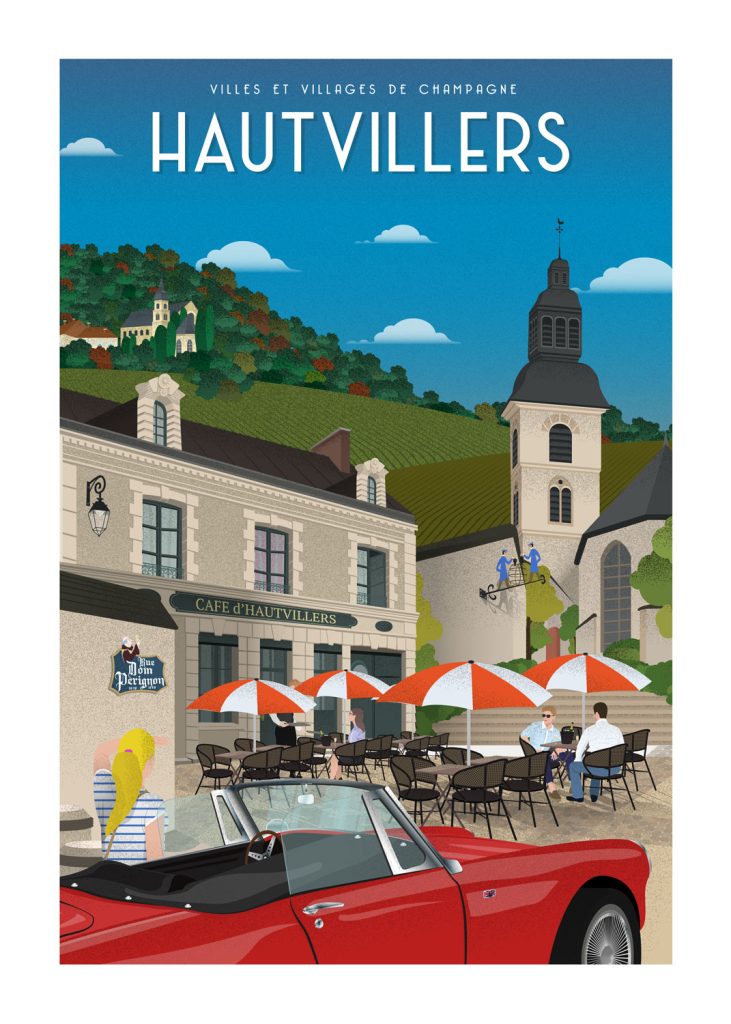 Affiche - Villes et Villages de Champagne - Hautvillers