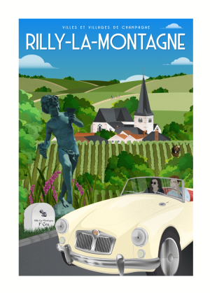 Affiche - Villes et Villages de Champagne - Rilly la Montagne