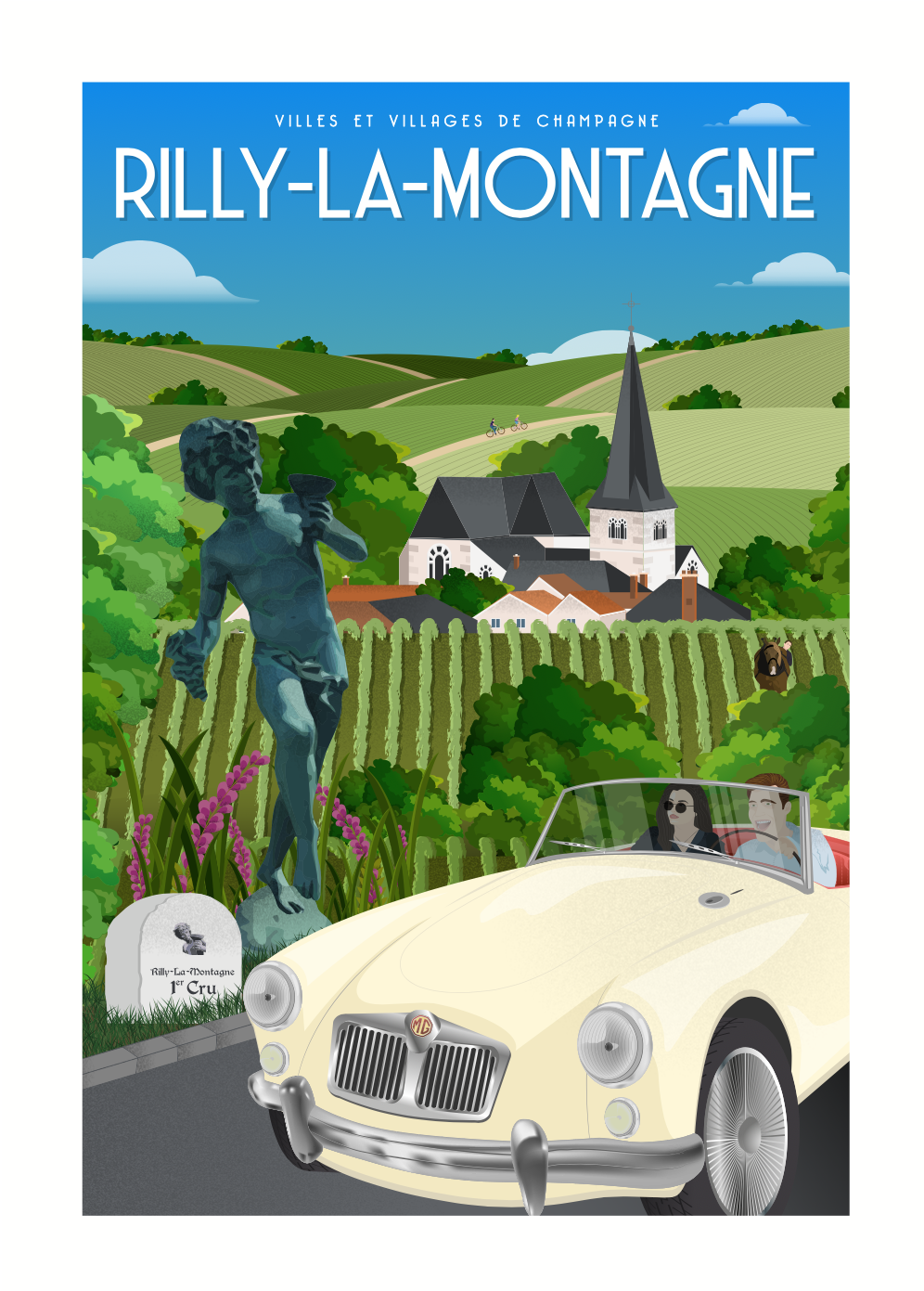 Affiche - Villes et Villages de Champagne - Rilly la Montagne