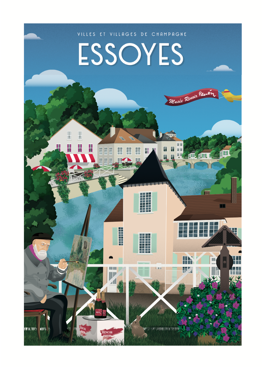 Affiche - Villes et Villages de Champagne - Essoyes