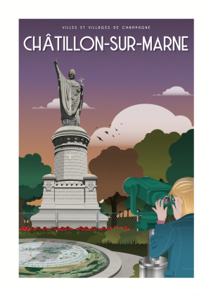 Affiche - Villes et Villages de Champagne - Chatillon-sur-Marne