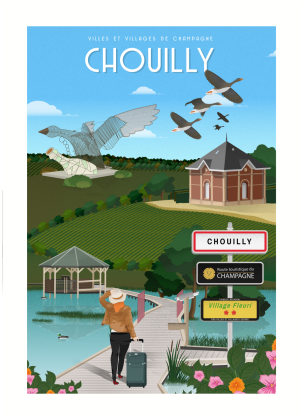 Affiche - Villes et Villages de Champagne - Chouilly
