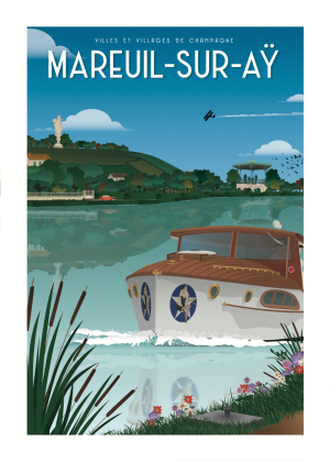 Affiche - Villes et Villages de Champagne - Mareuil-sur-Aÿ