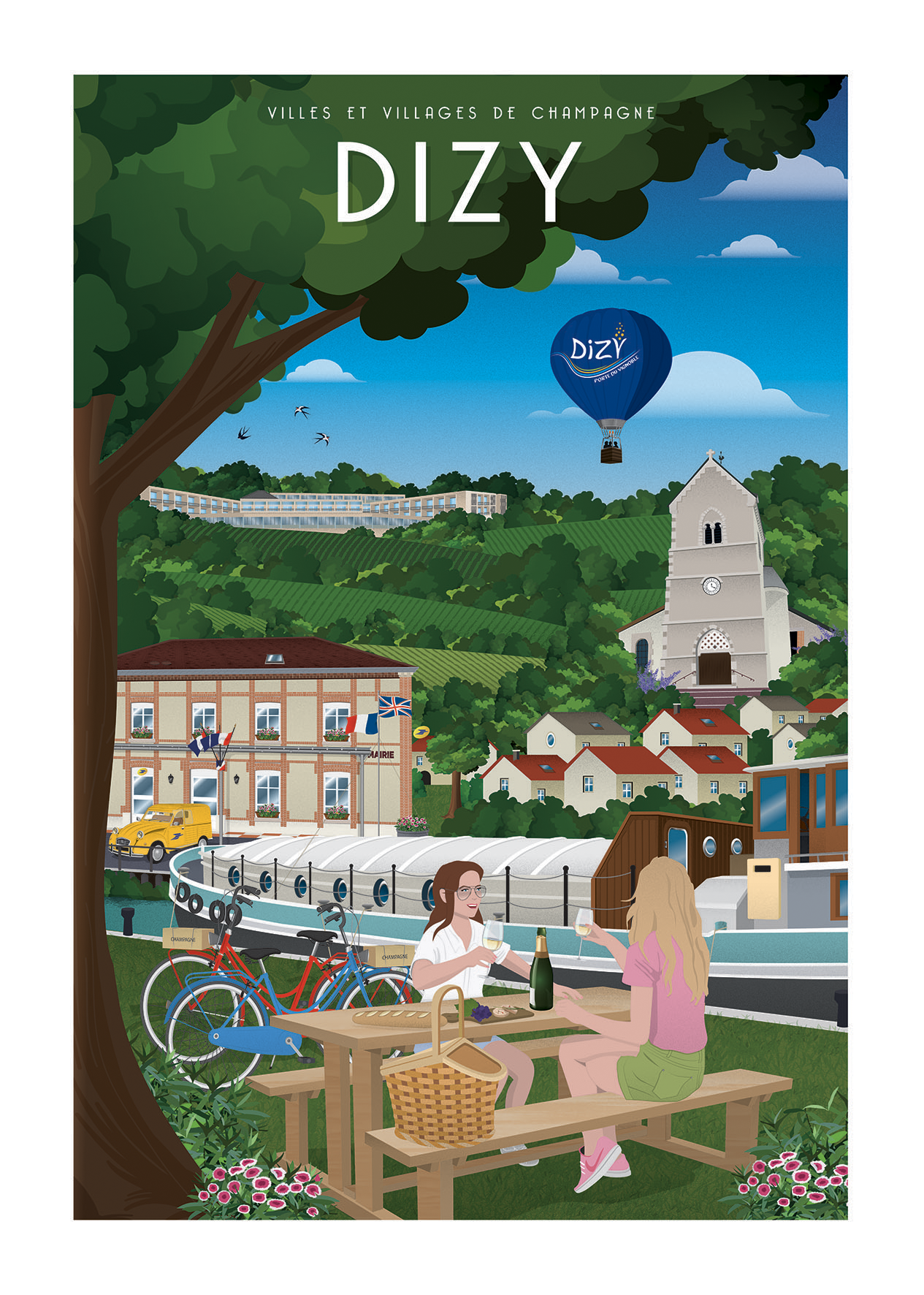 Affiche - Villes et Villages de Champagne - Dizy