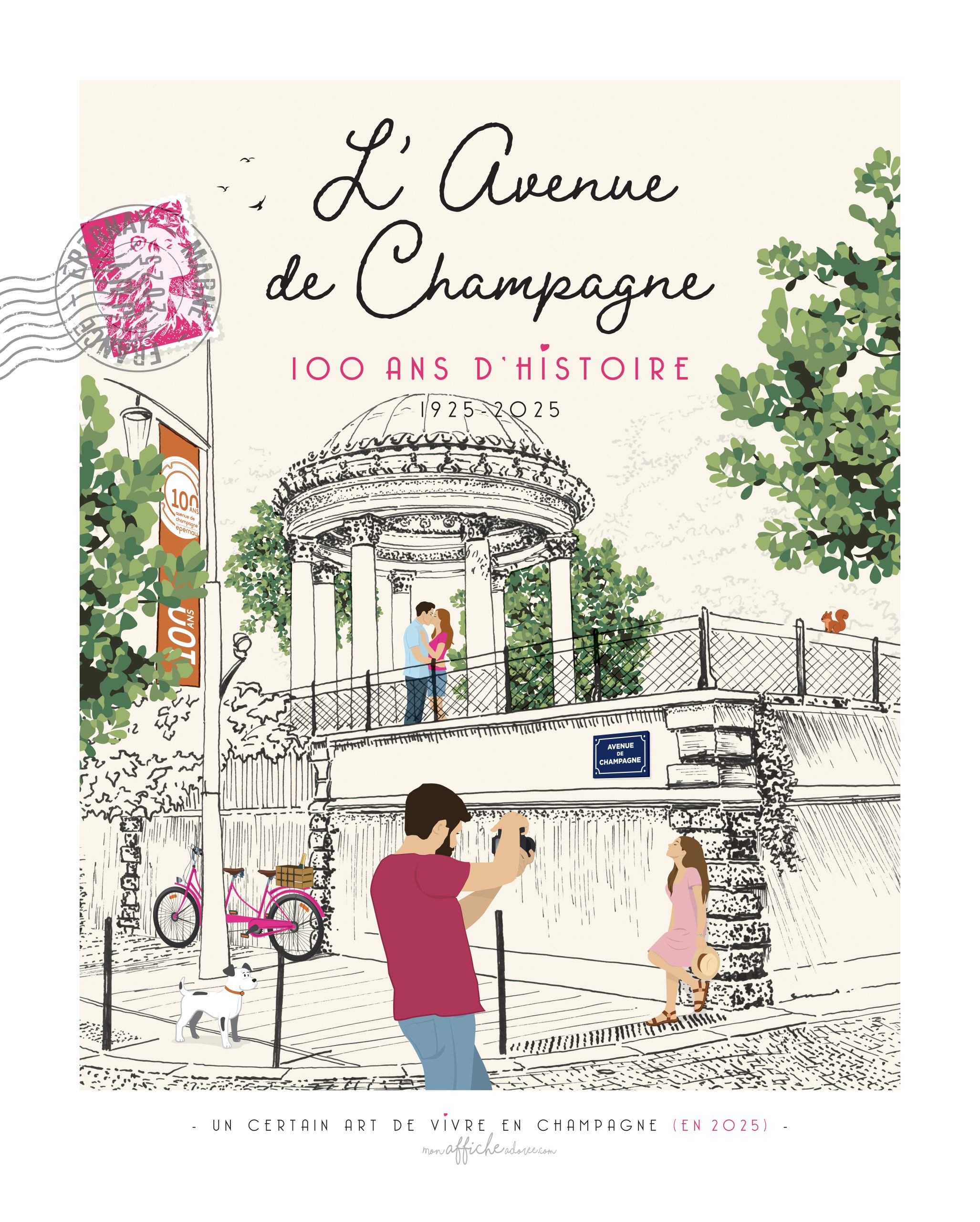 Affiche 100 ans Avenue de Champagne "2025"