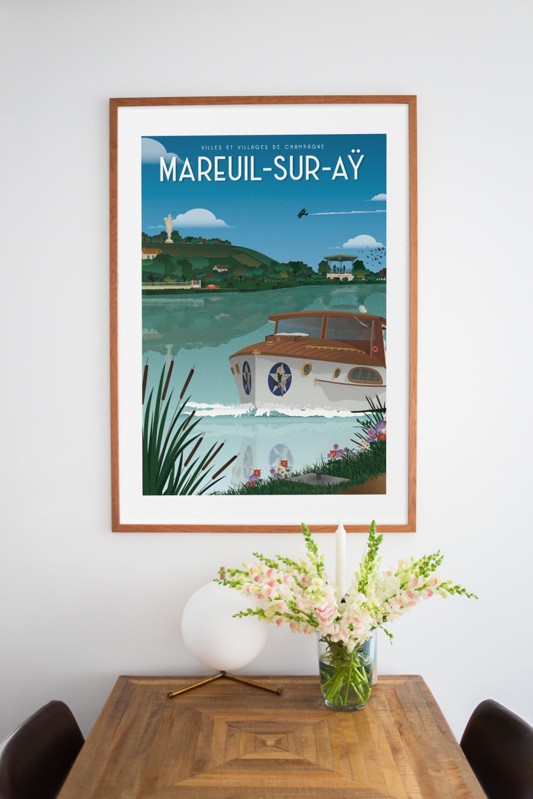 Affiche - Villes et Villages de Champagne - Mareuil-sur-Aÿ