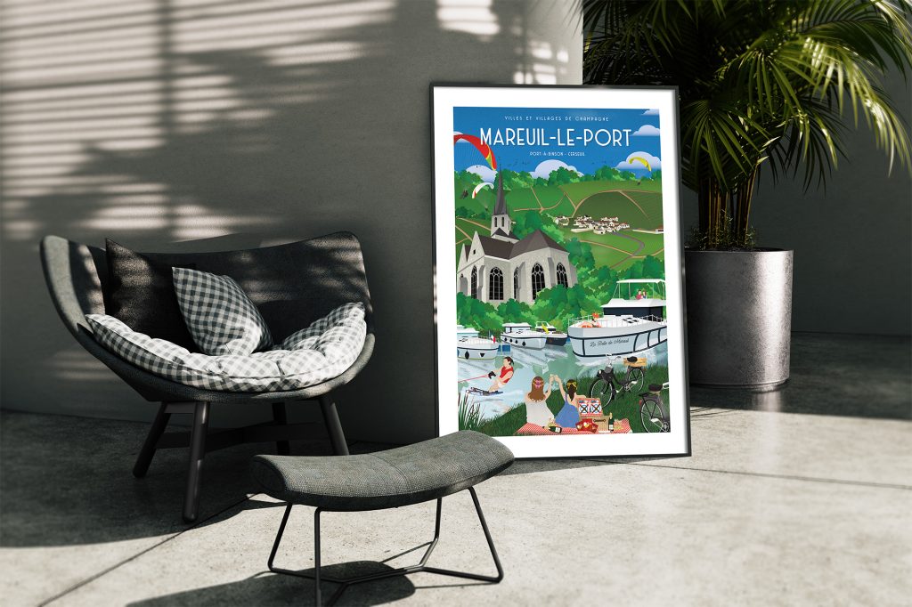 Affiche - Villes et Villages de Champagne - Mareuil-le-Port