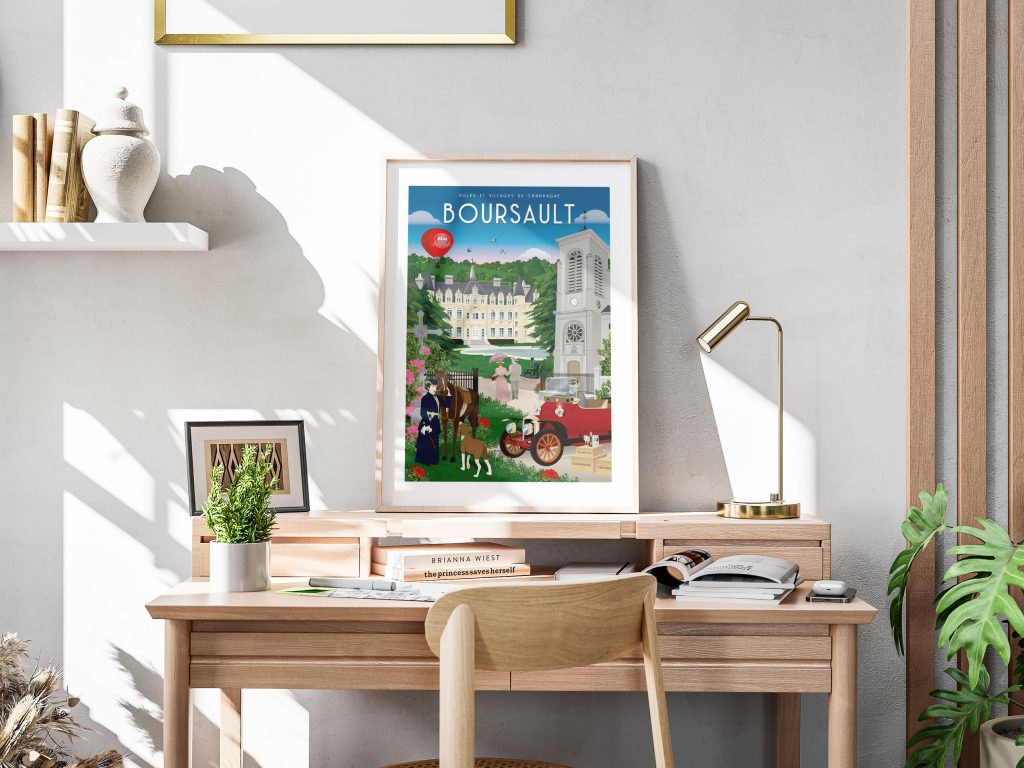Affiche - Villes et Villages de Champagne - Boursault