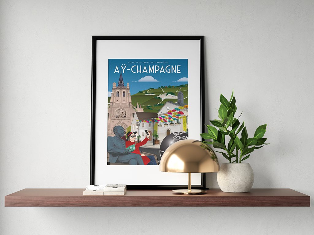 Affiche - Villes et Villages de Champagne - Ay-Champagne