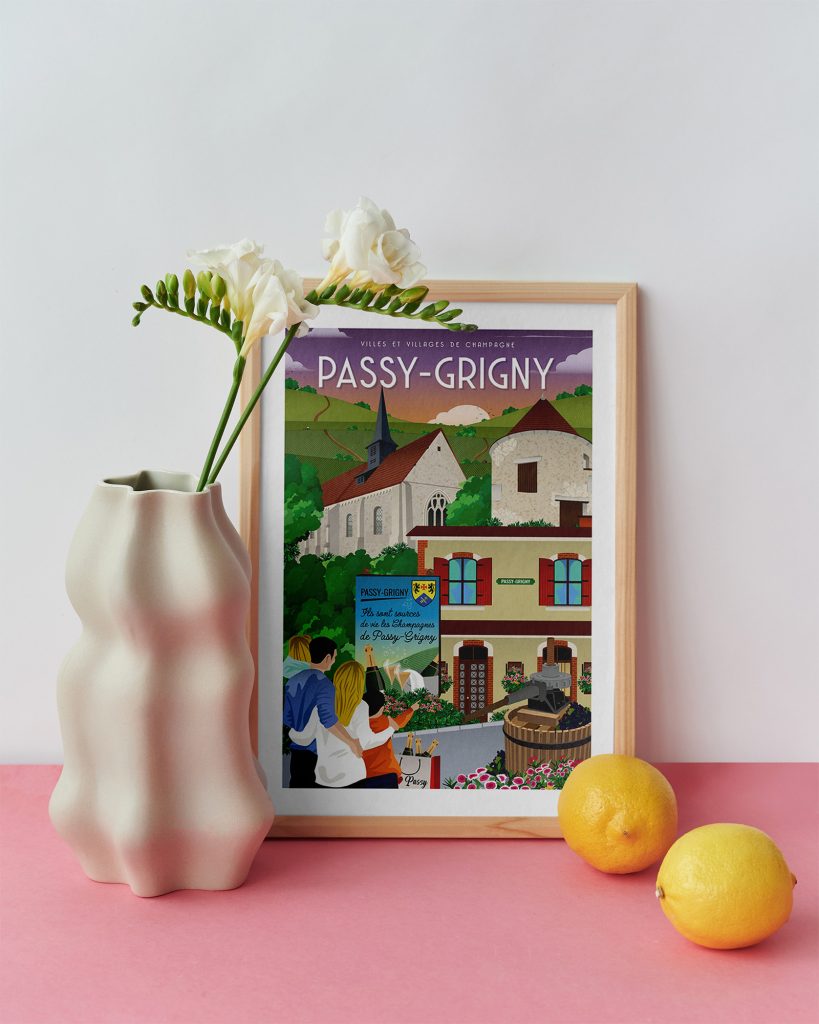 Affiche - Villes et Villages de Champagne - Passy-Grigny