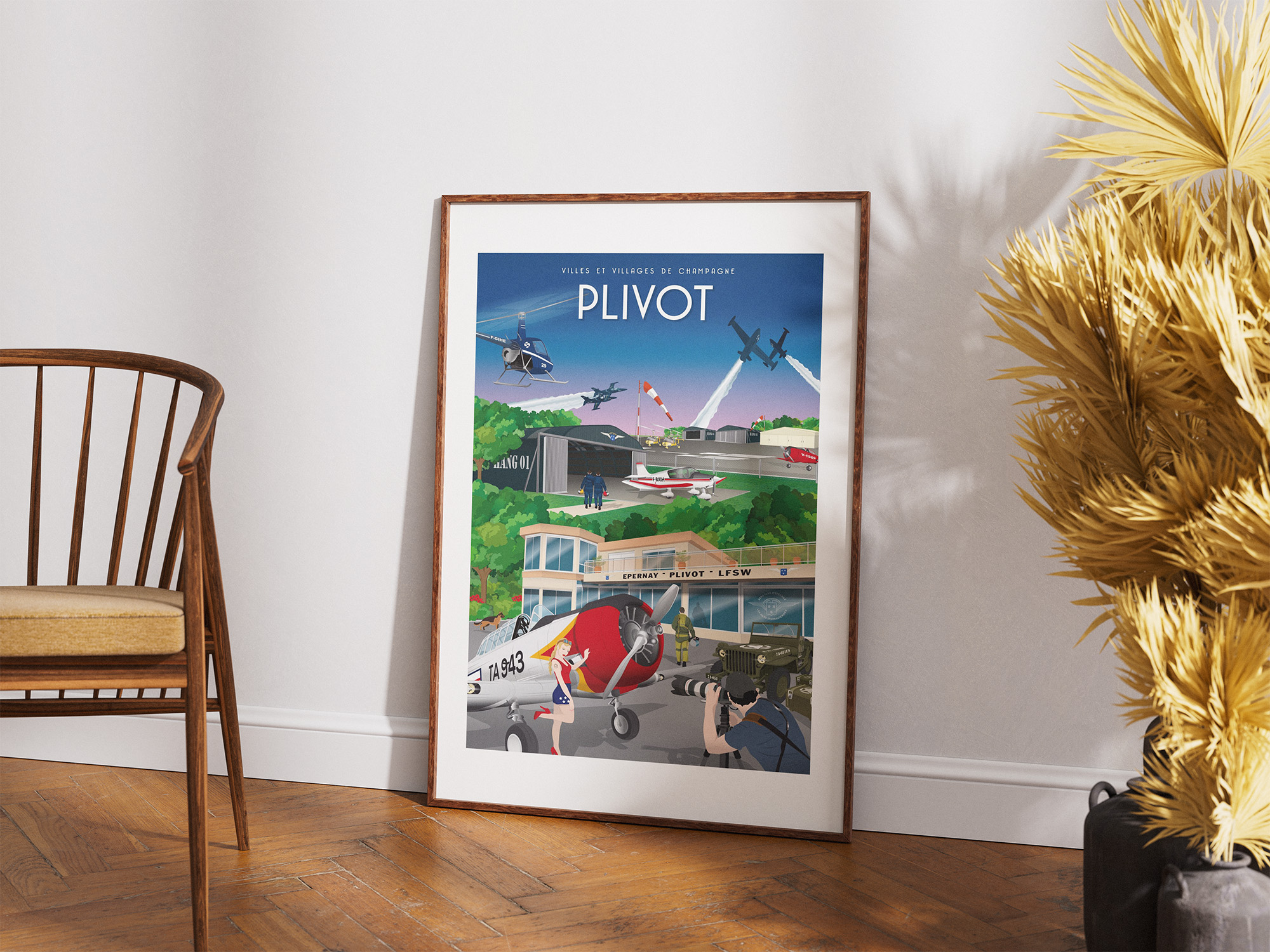 Affiche - Villes et Villages de Champagne - Plivot