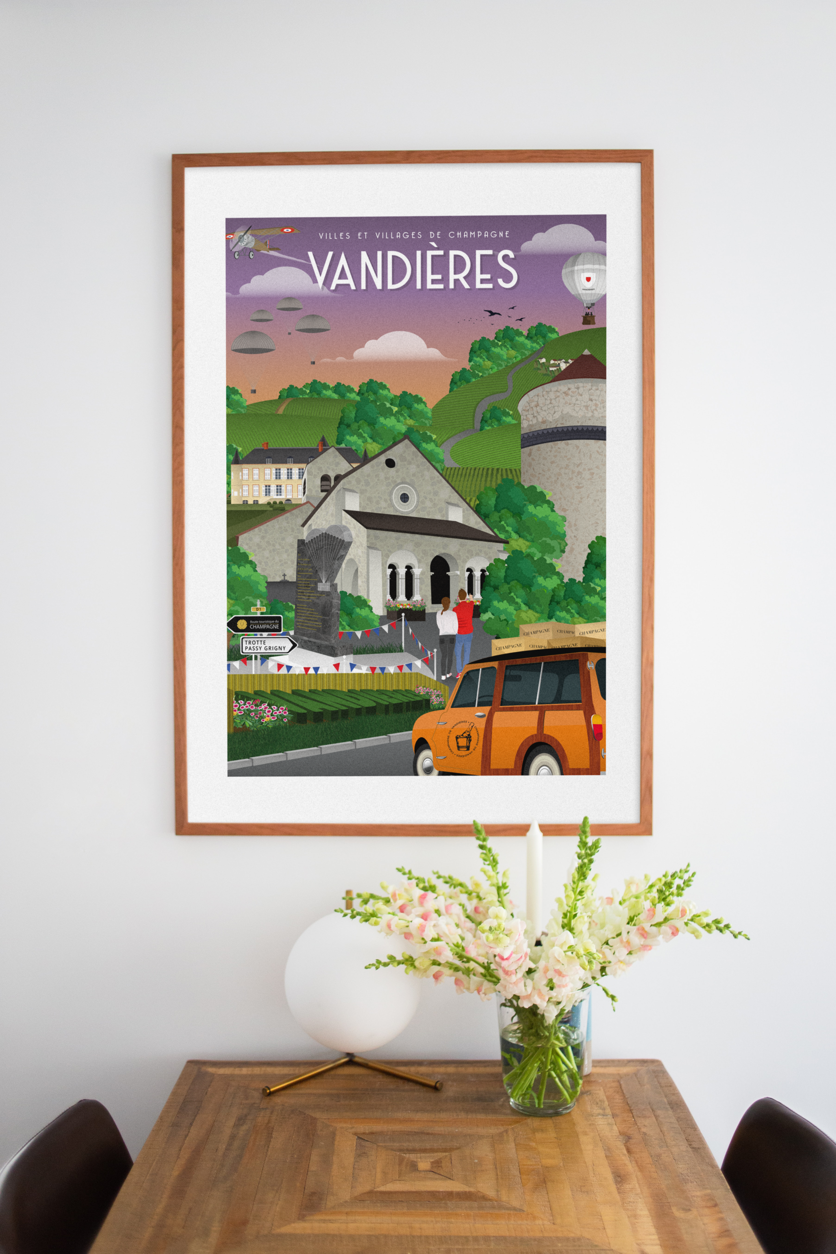 Affiche - Villes et Villages de Champagne - Vandières