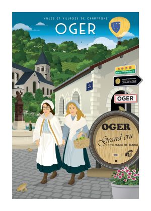 Affiche - Villes et Villages de Champagne - Oger