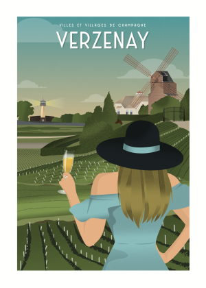 Affiche - Villes et Villages de Champagne - Verzenay