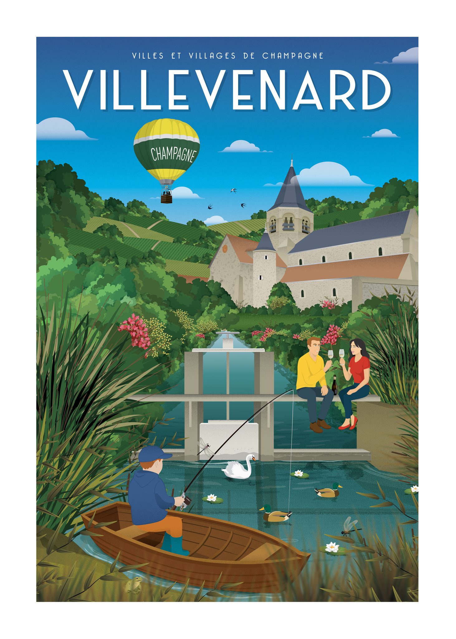 Affiche - Villes et Villages de Champagne - Villevenard