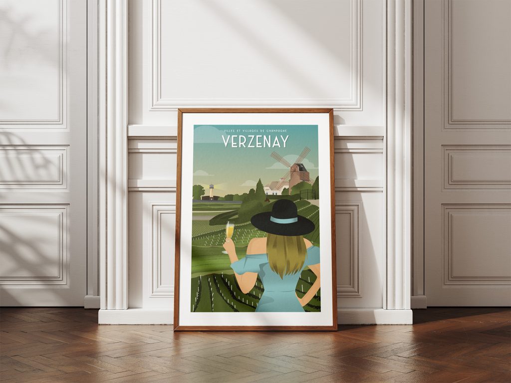 Affiche - Villes et Villages de Champagne - Verzenay