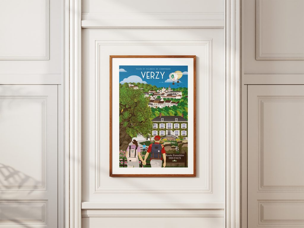Affiche - Villes et Villages de Champagne - Verzy