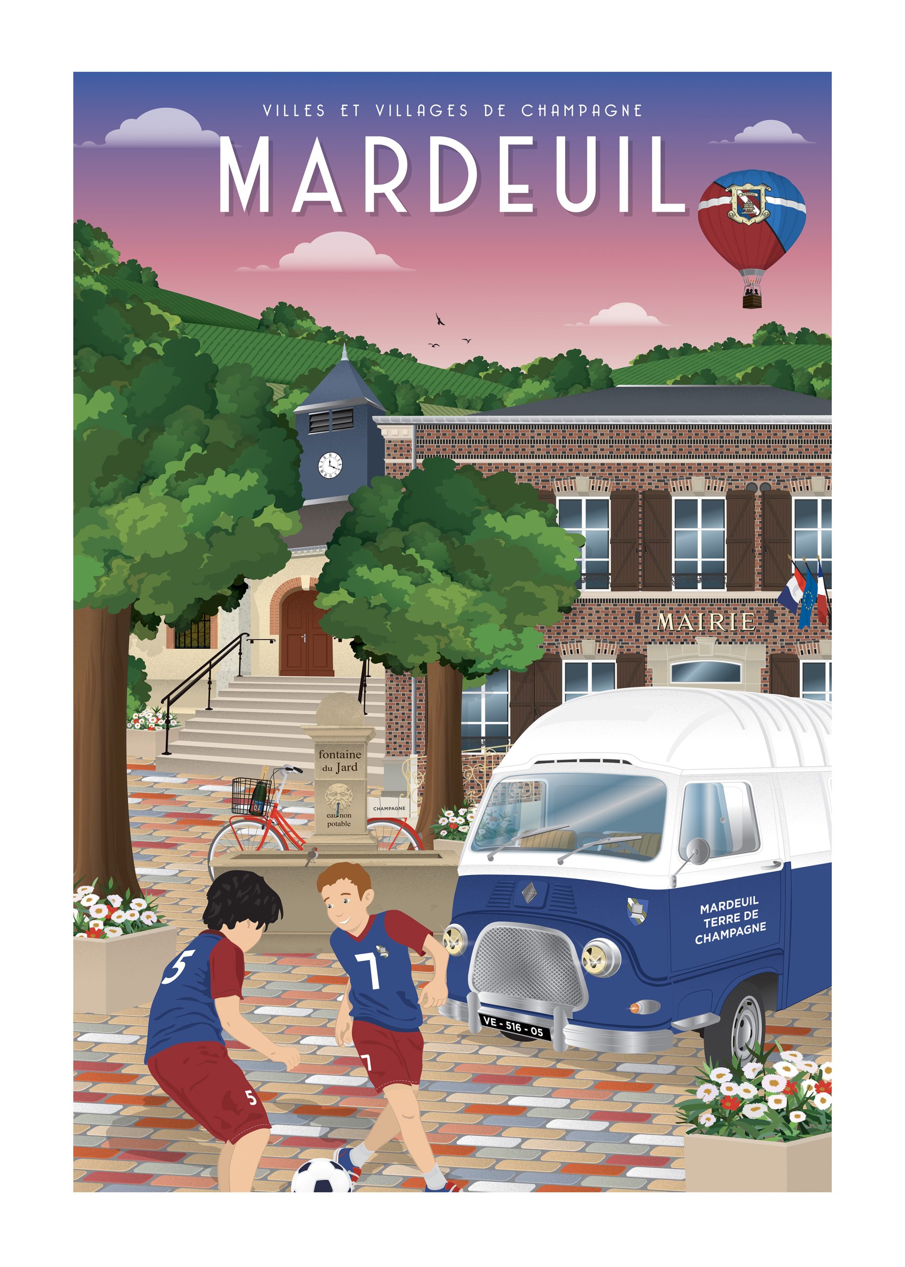 Affiche - Villes et Villages de Champagne - Mardeuil