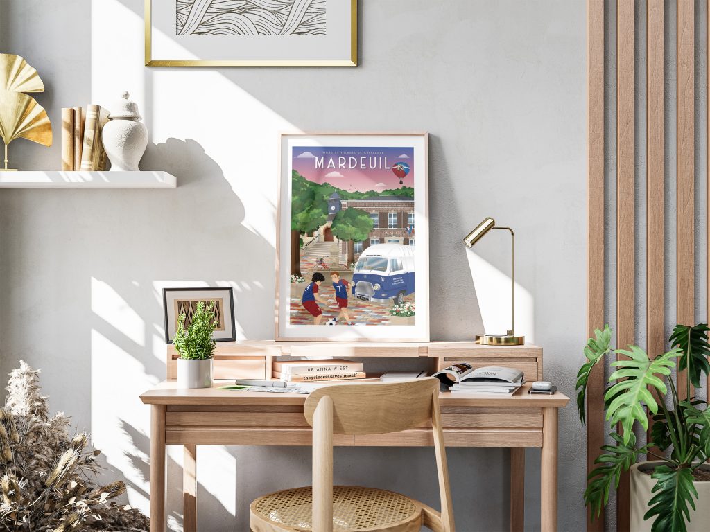 Affiche - Villes et Villages de Champagne - Mardeuil