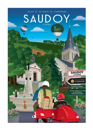 Affiche - Villes et Villages de Champagne - Saudoy