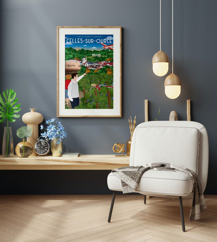 Affiche - Villes et Villages de Champagne - Celles-sur-Ource