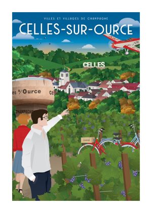 Affiche - Villes et Villages de Champagne - Celles-sur-Ource