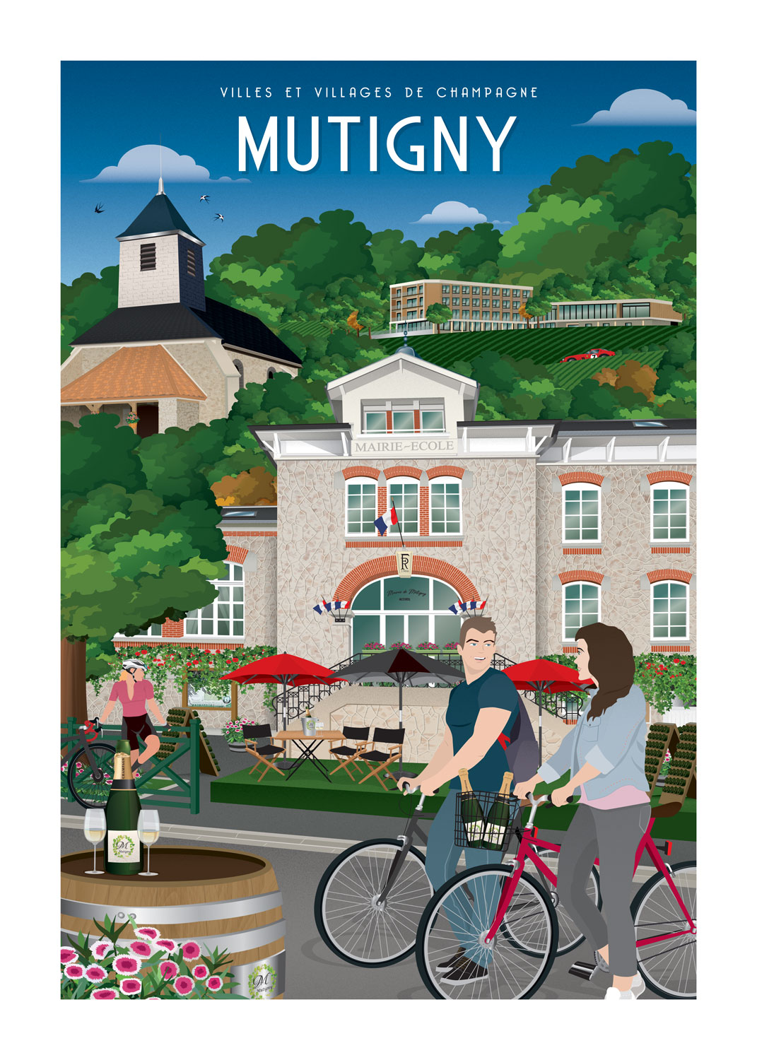 Affiche - Villes et Villages de Champagne - Mutigny