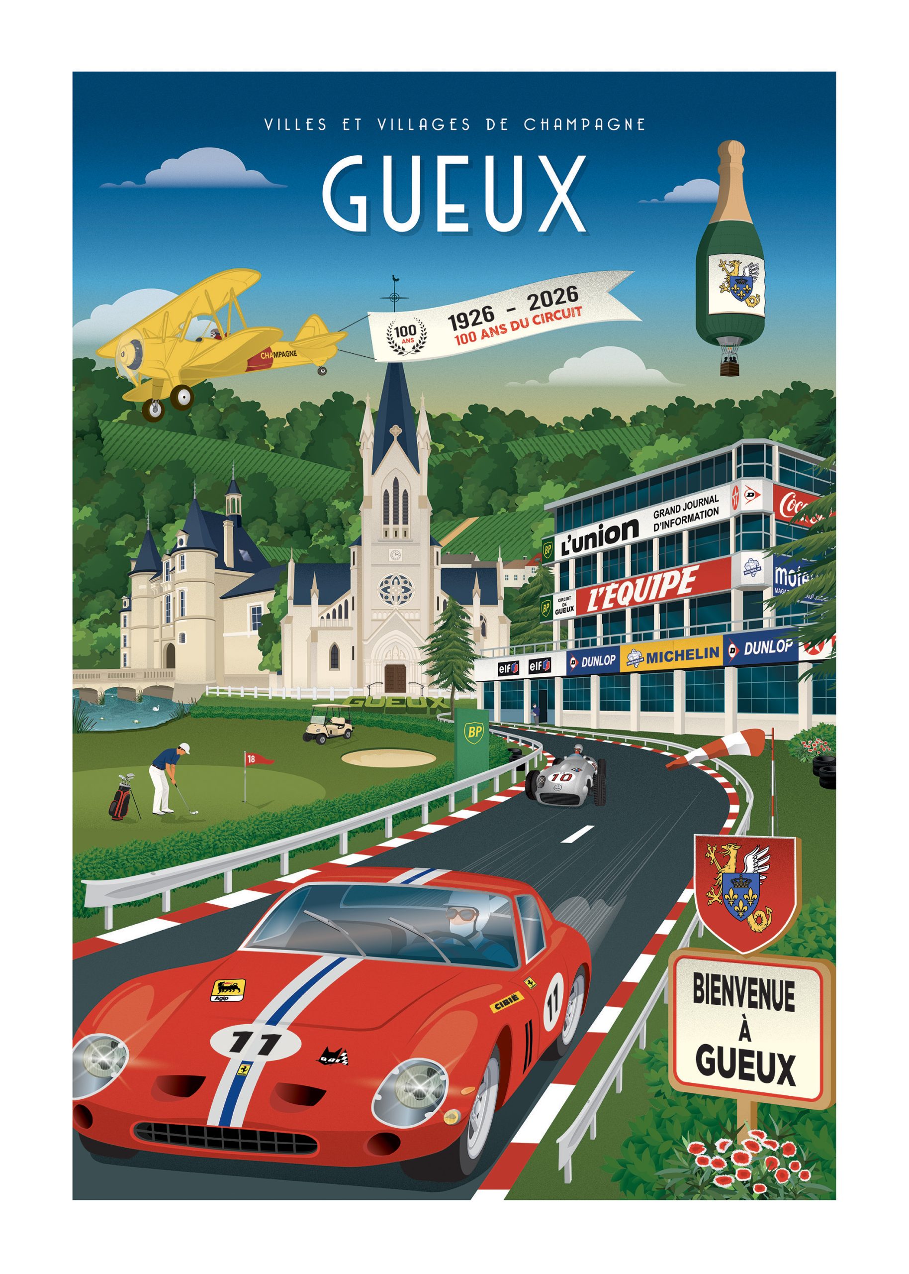 Affiche Gueux 100 ans circuit